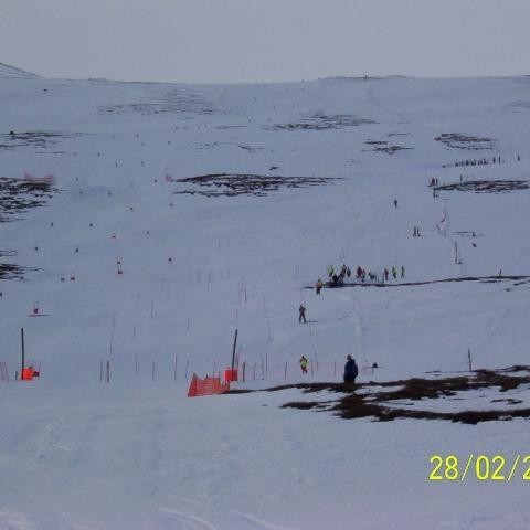 Svig og stórsvigsbrautir Böggvisstaðafjalli 28. febrúar 2004