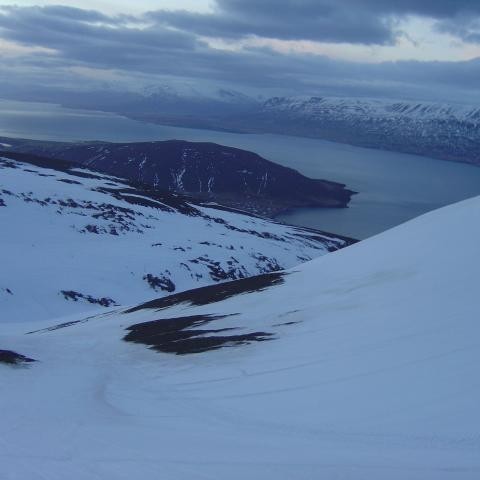 Séð inn Eyjafjörðinn