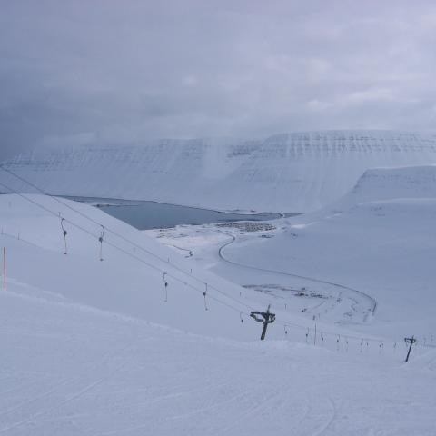 Glæsilegar aðstæður á Ísafirði